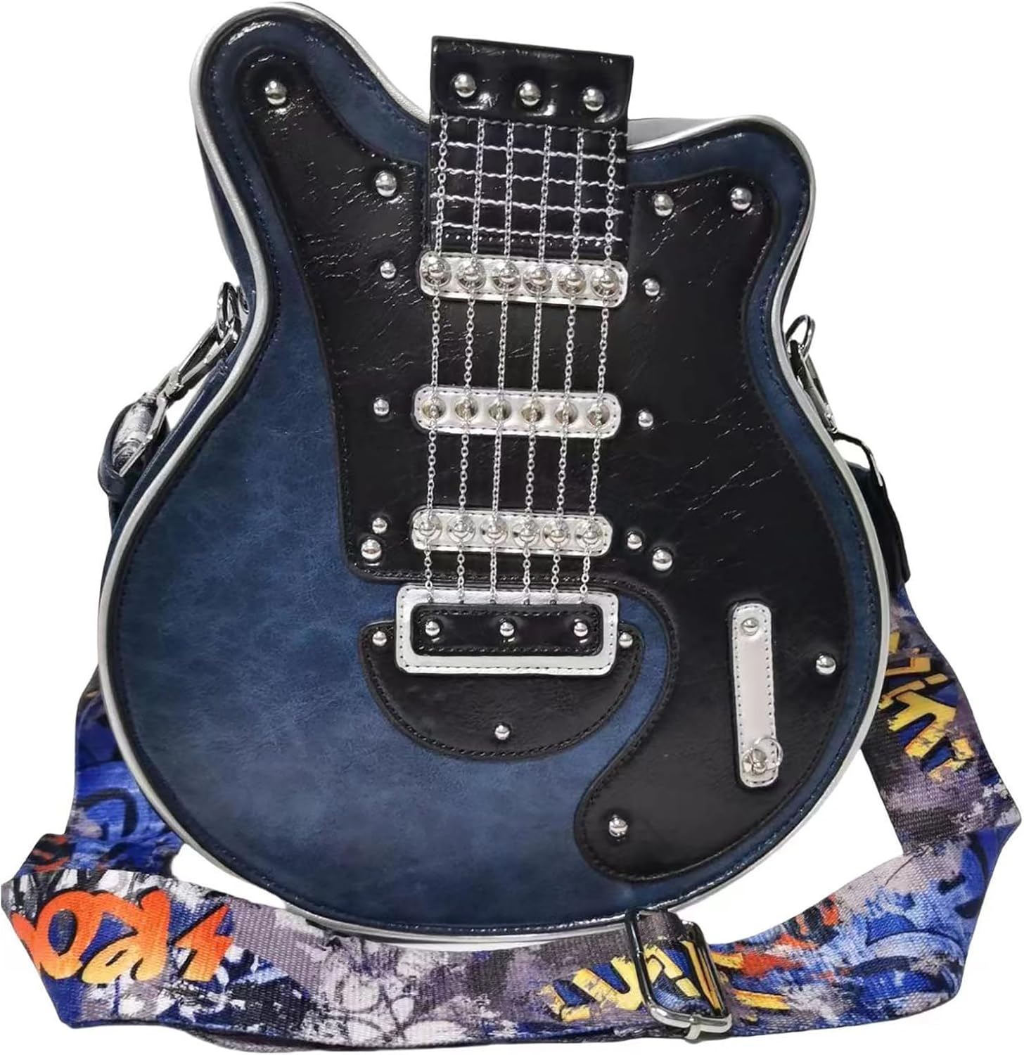 Guitar Shaped Crossbody Shoulder Bag