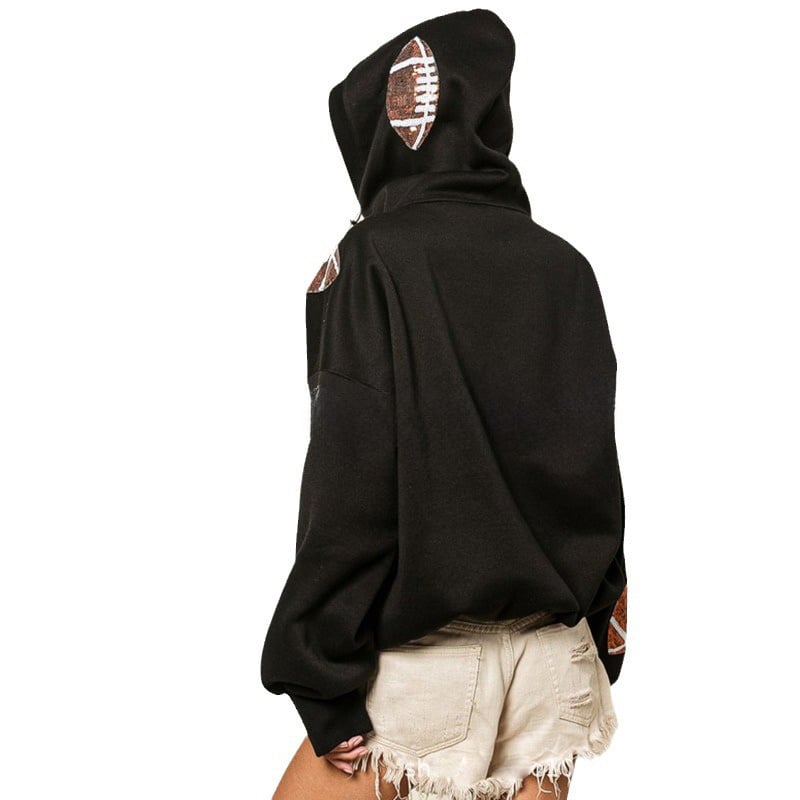 🔥‘Glam Kickoff’ Long Sleeve Zip Hoodie