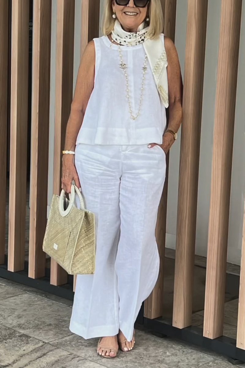 Limited time offer🔥Cotton and linen sleeveless suit