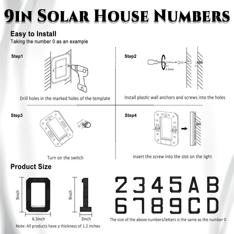 Lighted House Numbers for Outside