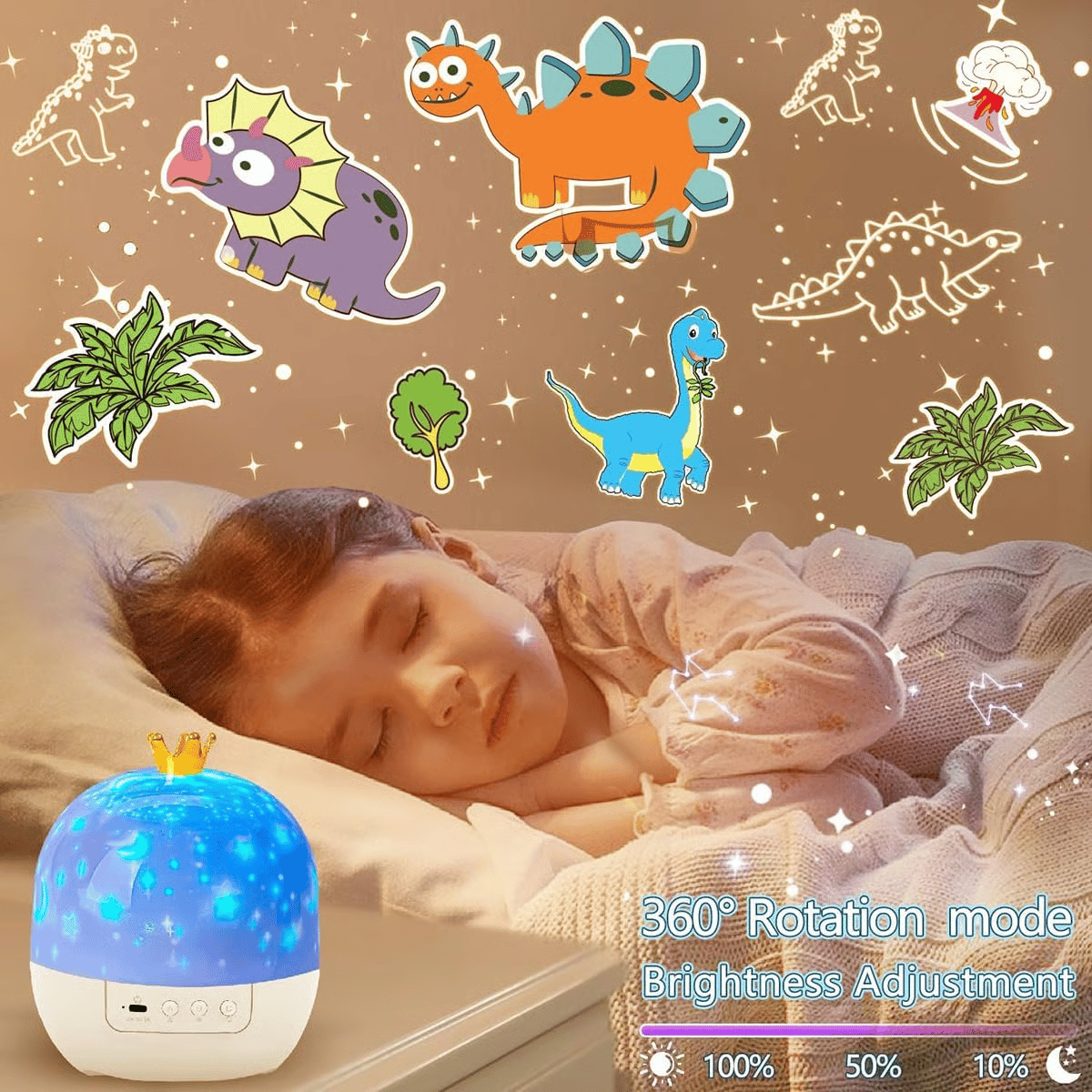 ⭐Projector Night Light for Kids 15 Sets of Films🌙Type-C Charging🔋