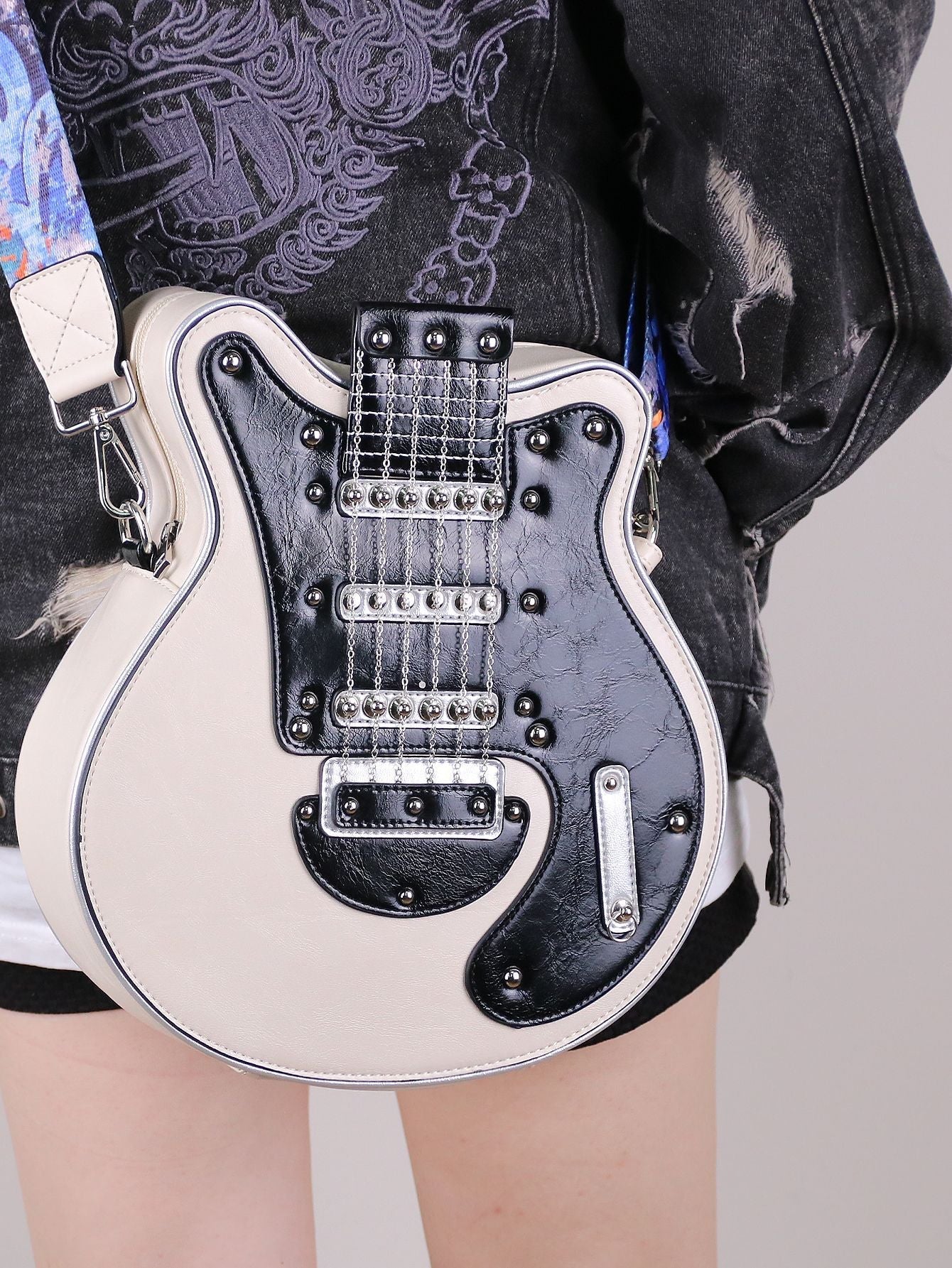 Guitar Shaped Crossbody Shoulder Bag