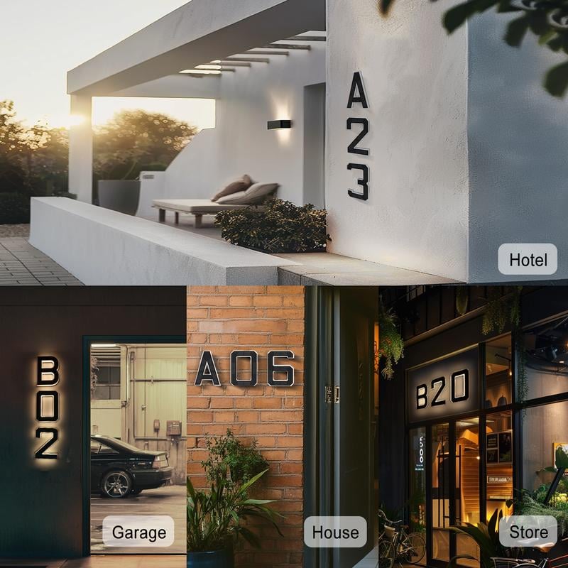Lighted House Numbers for Outside
