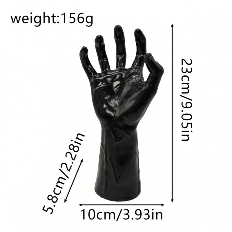 Life-Size Creepy Hands Wall Decor – 3-Piece Set with LED Candles for Gothic Halloween