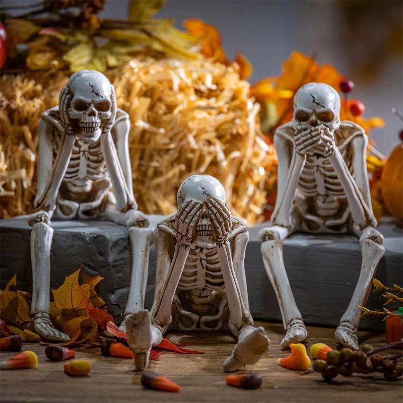 Halloween Fireplace Simulation Skull