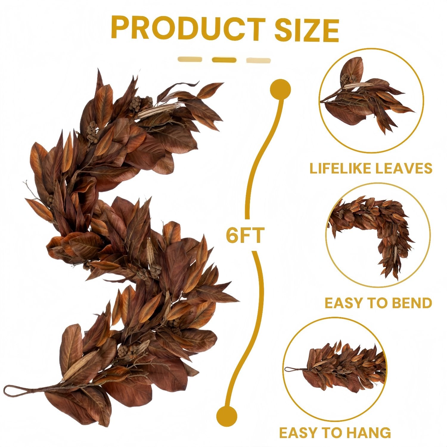 🎁Buy 2 Get Free Shipping🔥Brown Magnolia Leaf Garland