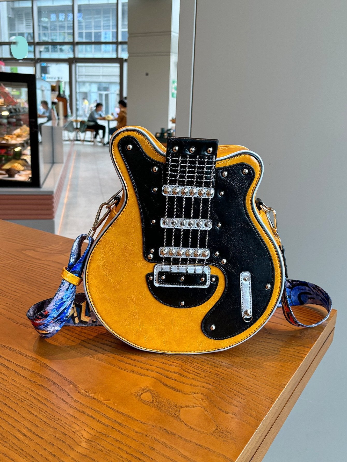 Guitar Shaped Crossbody Shoulder Bag