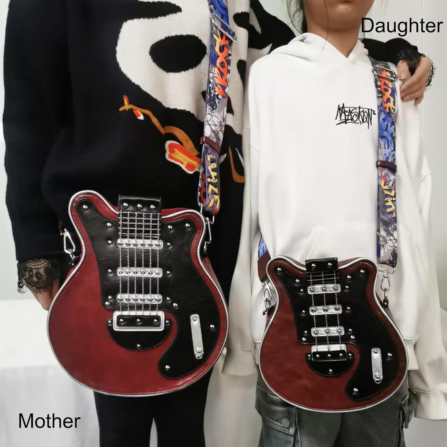 Guitar Shaped Crossbody Shoulder Bag