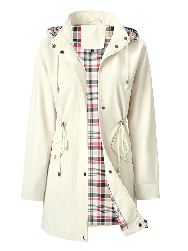 Solid Color Casual Jackets, Waterproof and Windproof Coats, Hooded Windbreakers