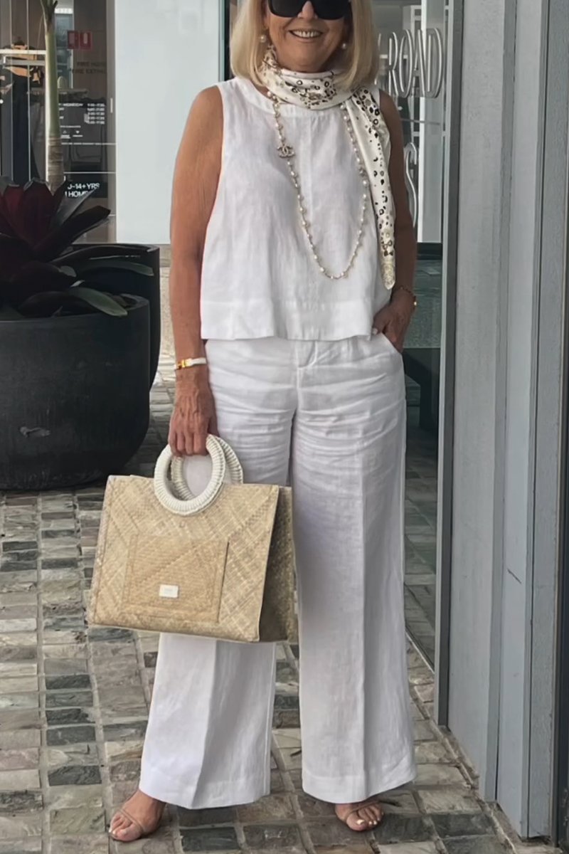 Limited time offer🔥Cotton and linen sleeveless suit