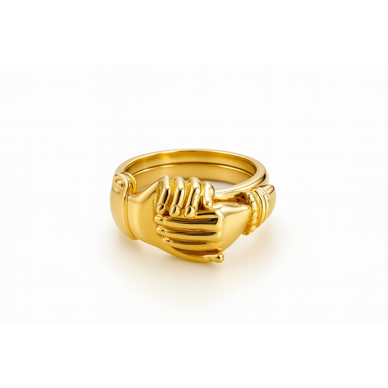 Love is an open heart💞 Handmade Open Hands Heart Ring