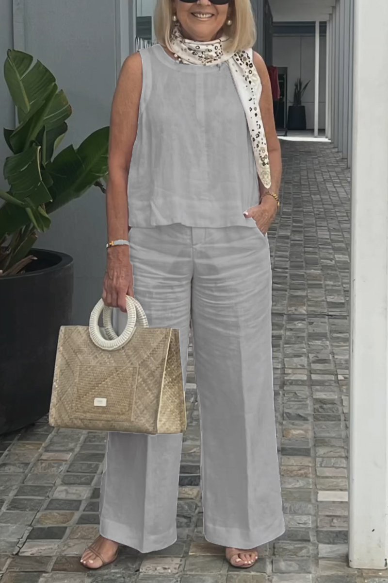 Limited time offer🔥Cotton and linen sleeveless suit