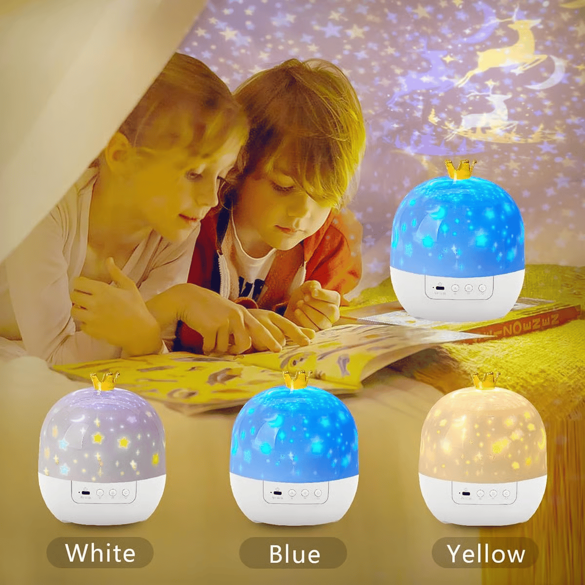 ⭐Projector Night Light for Kids 15 Sets of Films🌙Type-C Charging🔋