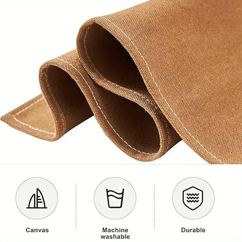 Cotton Canvas Cross Back Chef Apron (Adjustable, Large Pockets)