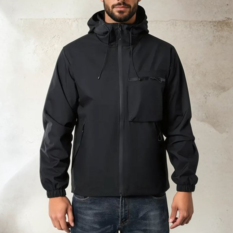 Outdoor Sports Solid Color Jacket For Men