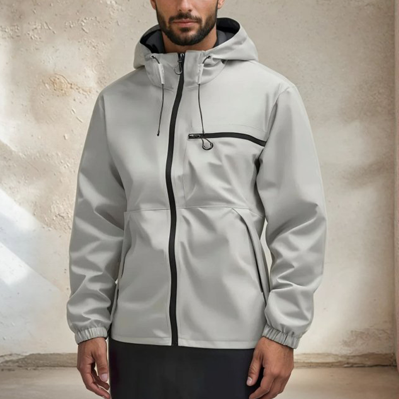 Outdoor Sports Solid Color Jacket For Men